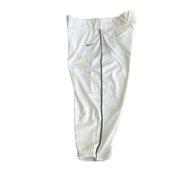 Nike Vapor Select High Black Piped 3/4 Baseball Pant Men's L White BQ9021-106 - Picture 6 of 7